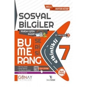 3E Grup - Günay Yay.- 7.sınıf Bumerang Sosyal Bilgiler Akıllı Defter Kitap 2324