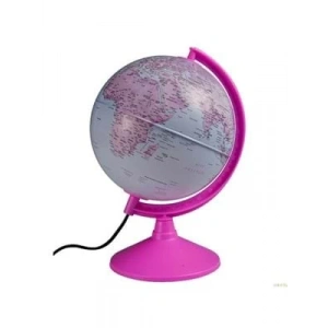 3E Grup - Gürbüz 20 Cm Işıklı Pembe Siyasi Küre 43201