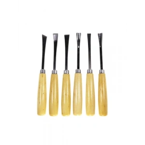 3E Grup - Gvn Art Ahşap Oyma Seti 6 Lı G239-wd-6g