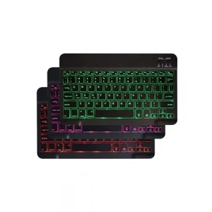 3E Grup - Hadron Hdx2507 Bluetooth Rgb Işıklı Q Kablosuz Klavye