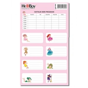 3E Grup - Herboy Okul Etiketi Ders Programlı 3lü Hrb-3585