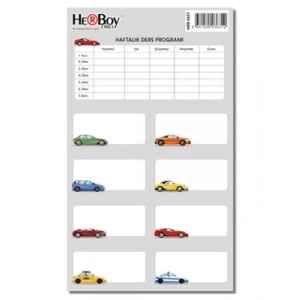 3E Grup - Herboy Okul Etiketi Ders Programlı 3lü Hrb-3631