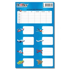 3E Grup - Herboy Okul Etiketi Ders Programlı 3lü Hrb-3634