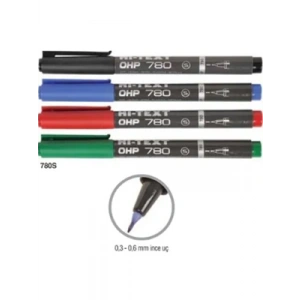 3E Grup - Hi-text Permanent Kalem (s) Siyah Ohp780