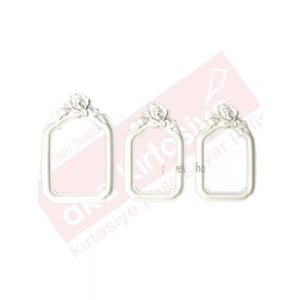 3E Grup - Hobi Polyester Güllü Çerçeve 3 Lü