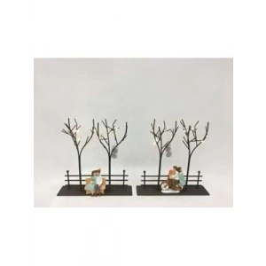 3E Grup - Kahraman Metal Standlı Sevgili Işıklı Biblo Kf11775