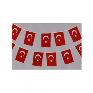 3E Grup - Kale 20x30 25mt Alpaka Türk Bayrağı Dizili