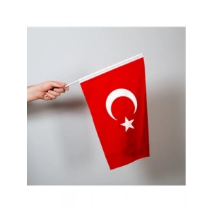 3E Grup - Kale 30x45 Alpaka Türk Bayrağı