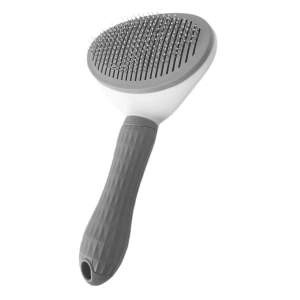 3E Grup - Karamel Pet Kendini Temizleyen Tuşlu Kedi Köpek Tarağı Gri 10 x 20 cm