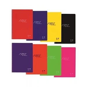 3E Grup - Keskin Color 17x22 Cm Spiralli Pp Kapak Free Defter Çizgili 80 Yp