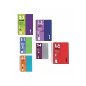 3E Grup - Keskin Color A4 Pp Kapak Spiralli Defter 8+2 Bölmeli 300 Yp 351795-99