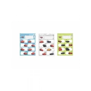 3E Grup - Keskin Color Cars Okul Etiketi Ders Programlı 3 Lü 220130-33