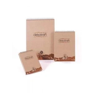 3E Grup - Keskin Color Dekokraft A4 Spiralli Bloknot Çizgili 100 Yp