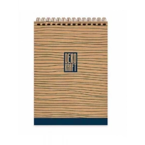 3E Grup - Keskin Color Dekokraft A5 Spiralli Bloknot Çizgili 80 Yp 144104-99