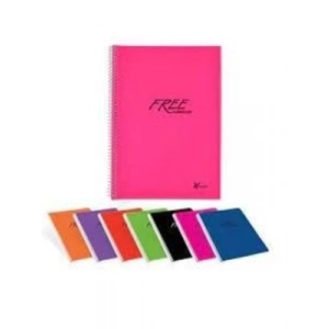 3E Grup - Keskin Color Free A4 Pp Kapak Pp Kapak Spiralli Defter Çizgili 100 Yp