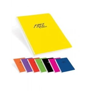 3E Grup - Keskin Color Free A4 Pp Kapak Spiralli Defter Çizgili 100 Yp