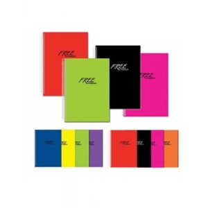 3E Grup - Keskin Color Free A4 Pp Kapak Spiralli Defter Çizgili 80 Yp