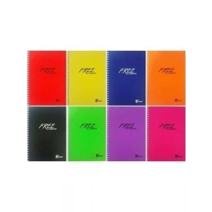 3E Grup - Keskin Color Free A4 Pp Kapak Spiralli Defter Çizgisiz 80 Yp