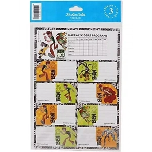 3E Grup - Keskin Color Sonic Okul Etiketi Ders Programlı 3 Lü 220130-15