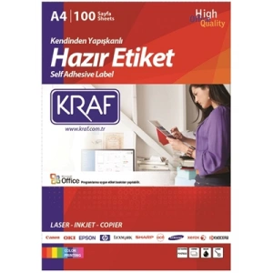 3E Grup - Kraf 30x12 Mm Laser Etiket 100lü Kf-2095