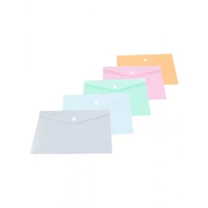 3E Grup - Kraf A4 Çıtçıtlı Dosya Pastel Renkler 1279