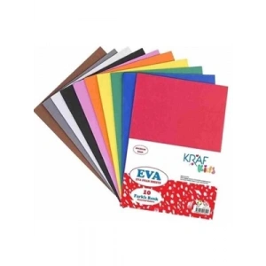 3E Grup - Kraf Kids A4 2 Mm Eva 10 Renk Kk05