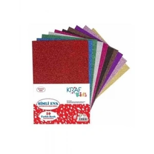 3E Grup - Kraf Kids A4 2 Mm Eva Simli 10 Renk Kk10