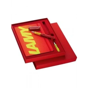 3E Grup - Lamy Al Star Dolma Kalem Parlak Kırmızı + Defter 22gl-ss-f