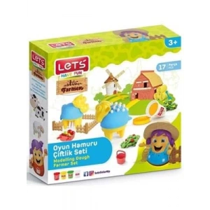 3E Grup - Lets 17 Parça Oyun Hamuru Çiftlik Seti L9007