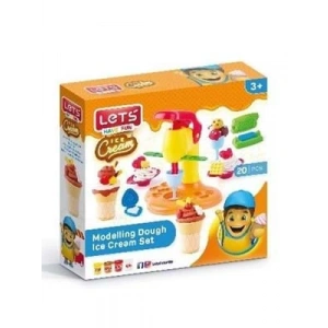3E Grup - Lets 20 Parça Oyun Hamuru Dondurma Seti L8493