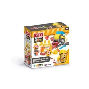 3E Grup - Lets 26 Parça Oyun Hamuru Yol İnşaat Seti L8491