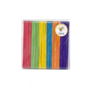 3E Grup - Lino 10 Cm Ahşap Renkli Çubuk 50 Li Rbz-033
