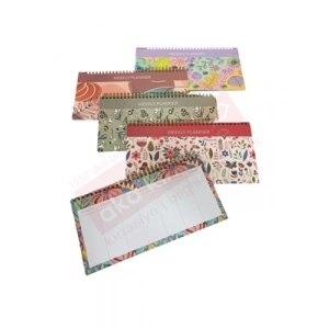 3E Grup - Lizy 13x27.5 80 Gr 52yp Spiralli Haftalık Masa Takvimi Tkv03