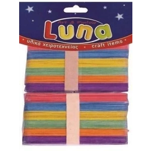 3E Grup - Luna 100 Mm Renkli Ahşap Çubuklar 100lü 601652