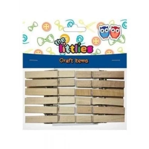 3E Grup - Luna 48 Mm Ahşap Mandal Naturel 12 Li 646523