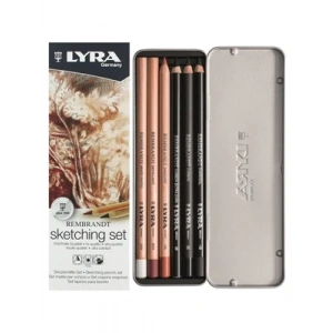 3E Grup - Lyra Rembrandt Sketching Set 6lı Metal Kutu L2051060