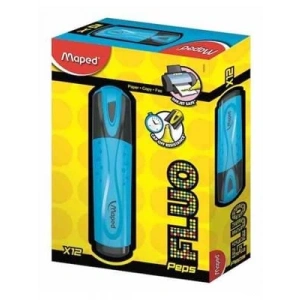 3E Grup - Maped Fluopeps Yassı Fosforlu Kalem Mavi 742530