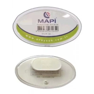 3E Grup - Mapi 67x42 Mm Oval Şeffaf Mıknatıslı Yaka İsimliği 5011038