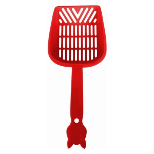 3E Grup - Markapet İnce Elekli Kedi Kumu Küreği Medium 10-25 cm Kırmızı