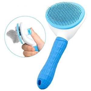 3E Grup - Markapet Kendini Temizleyen Tuşlu Kedi Köpek Tarağı Mavi  10 x 20 cm