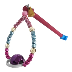 3E Grup - Markapet Tünekli Döner Toplu Kuş Oyuncağı 10 cm-16 cm Bordo