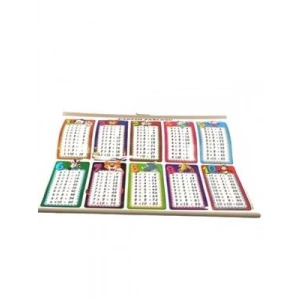 3E Grup - Marla 35x50 Çıtalı Çarpım Tablosu Renkli
