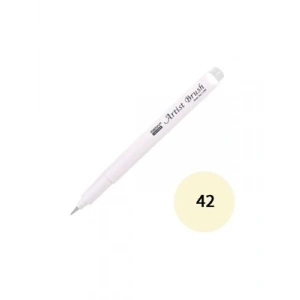 3E Grup - Marvy 1100 Su Bazlı Fırça Uçlu Marker Kalem 042 Cream Yellow