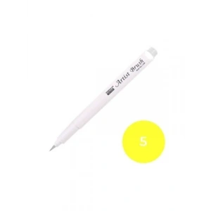 3E Grup - Marvy 1100 Su Bazlı Fırça Uçlu Marker Kalem 05 Yellow