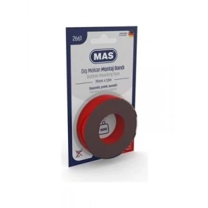 3E Grup - Mas 19 Mmx1.5 M Çift Taraflı Dış Mekan Güçlü Montaj Bantı 2661