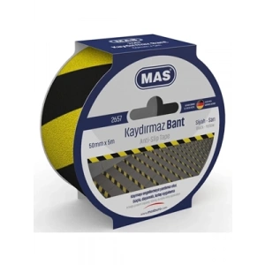 3E Grup - Mas 50 Mmx5 M Kaydırmaz Bant Sarı-siyah 2657