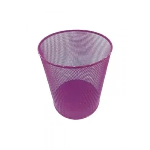 3E Grup - Mas Çöp Kovası Metal Tam Delikli 10 Lt Pembe 854