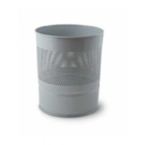 3E Grup - Mas Çöp Kovası Metal Yarım Delikli Gri 852