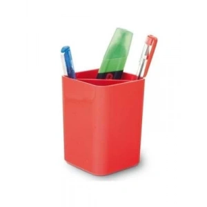 3E Grup - Mas Kristal Kubik Masa Üstü Kalemlik Kırmızı 490