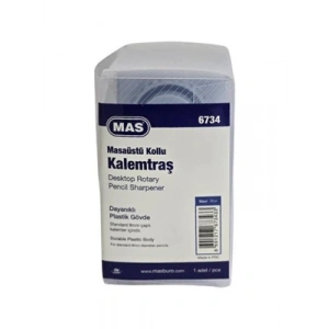 3E Grup - Mas Masaüstü Kollu Kalemtraş Dayanıklı Plastik Gövde Mavi 6736